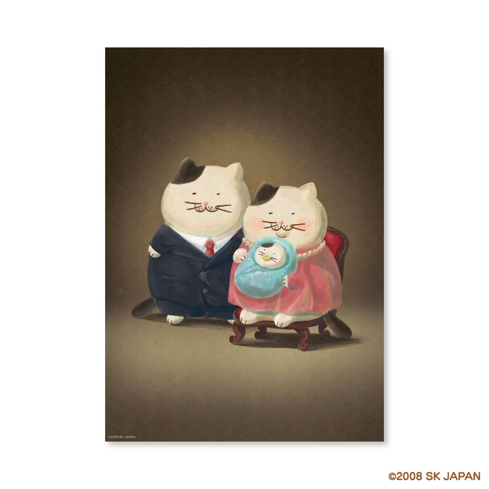 【8月発送】でぶねこ ポスター(家族写真)