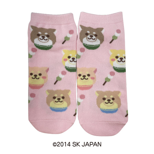 忠犬もちしば アンクルソックス(フェイス・うえまち団子)
