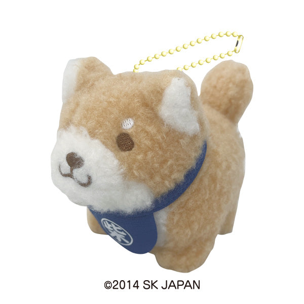 忠犬もちしば ぬいぐるみボールチェーン ぷわふわシリーズ(おかか)