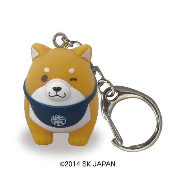 忠犬もちしば ソフビマスコットキーホルダー(おかか)