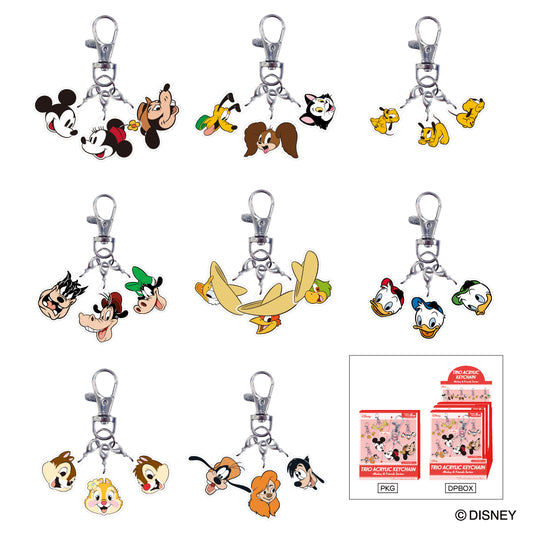 ディズニー トリオアクリルキーホルダー ミッキー&フレンズシリーズ