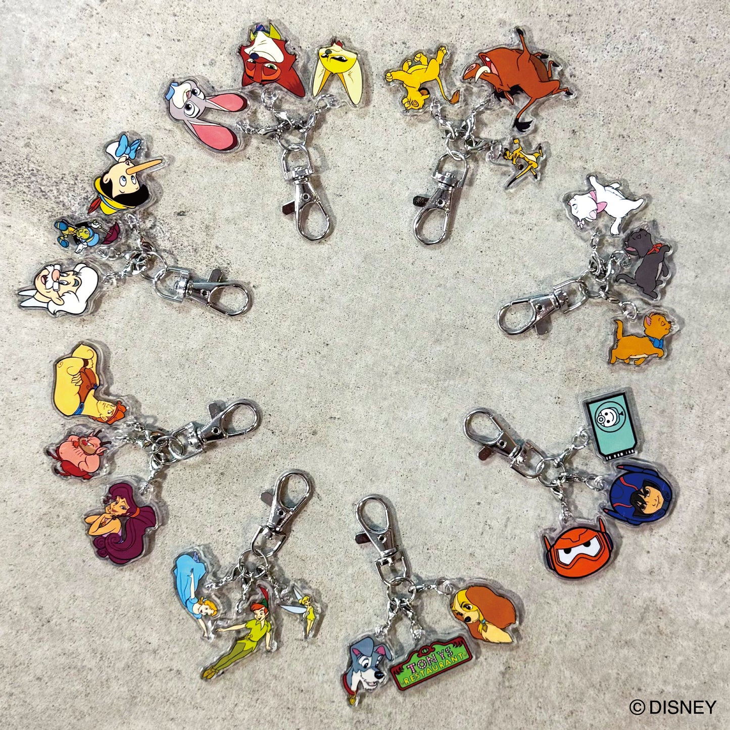 ディズニー トリオアクリルキーホルダー アニメーションシリーズ