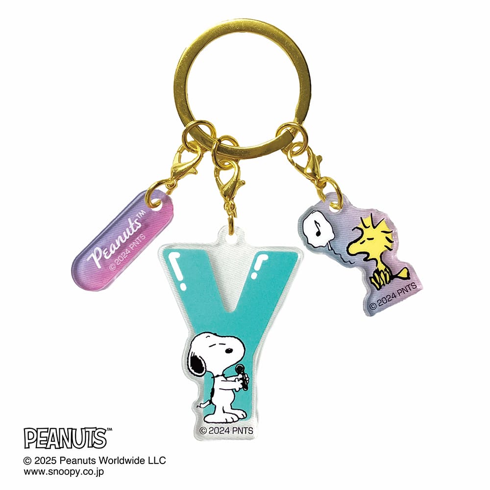 PEANUTS(ピーナッツ) イニシャル3連アクリルキーホルダー(Y)