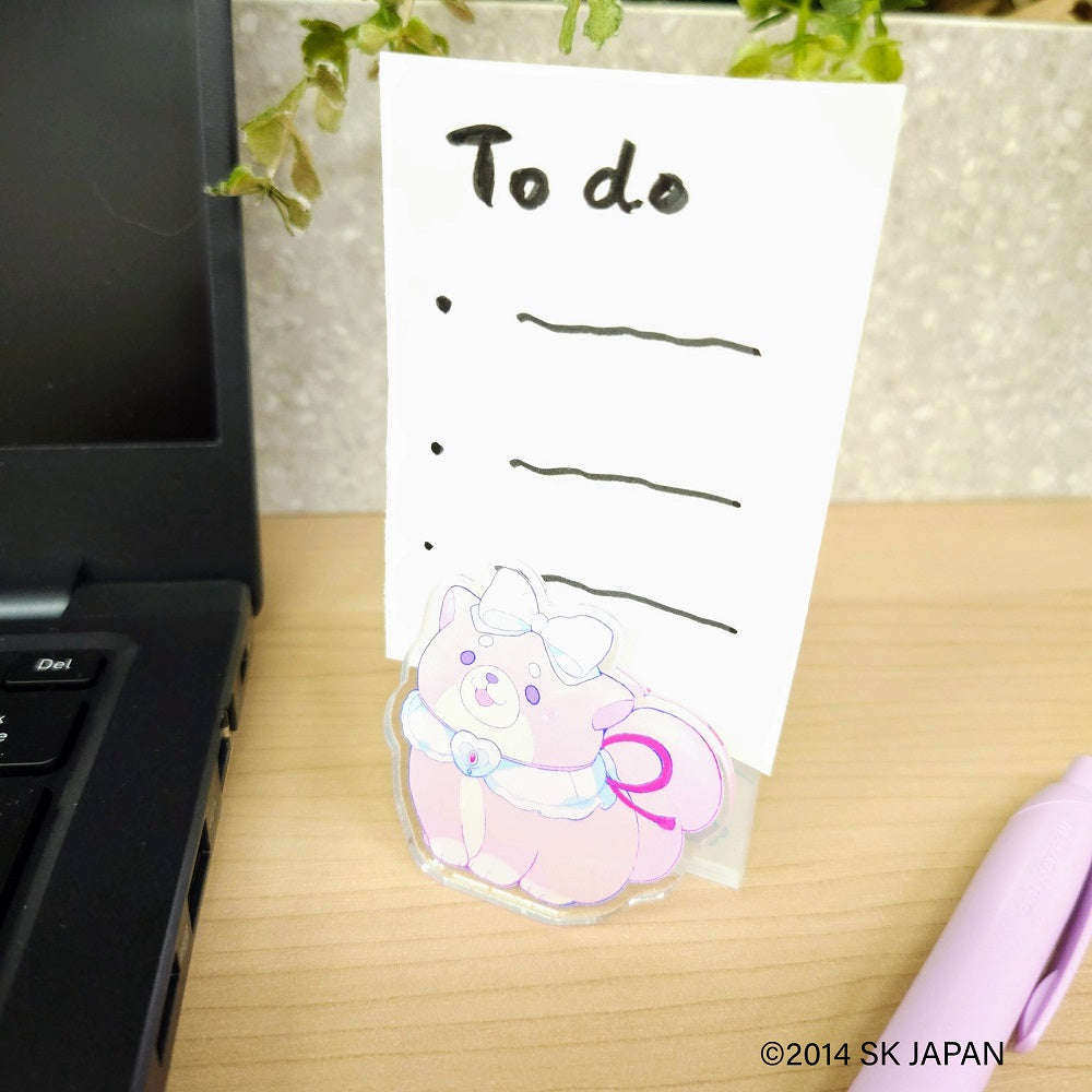 忠犬もちしば クリエイターコラボ アクリルクリップスタンド ペパーミント(さくら)