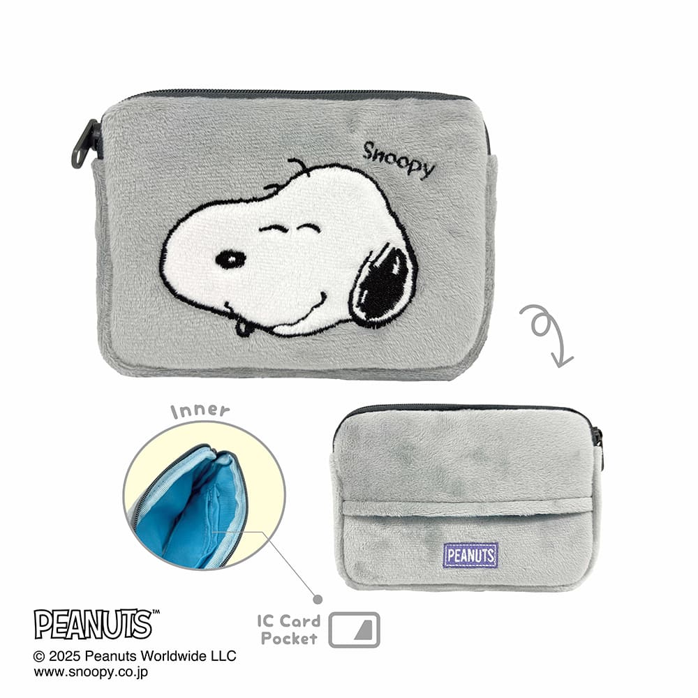 PEANUTS(ピーナッツ) ミニティッシュポーチ付きパスケース2(スヌーピー)