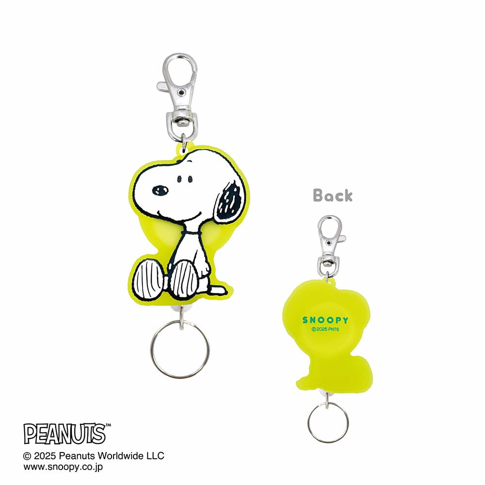 PEANUTS(ピーナッツ) ラバーリールキーホルダー(スヌーピー)