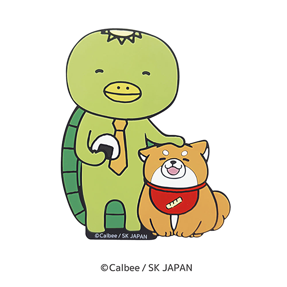 忠犬もちしば&かっぱえびせん ぺったりラバーマグネット(かっぱパパ&おかか)