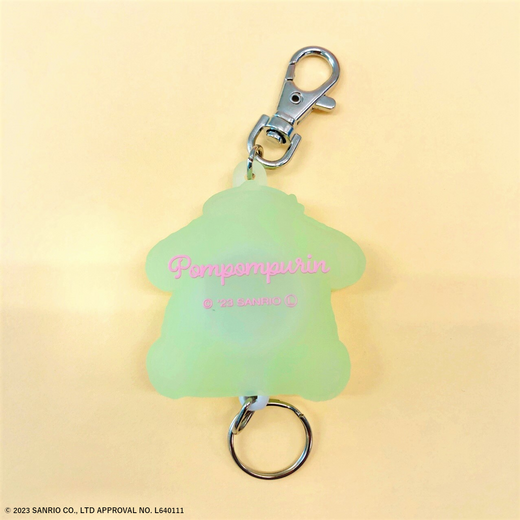 サンリオ ゆめふわラバーリールキーホルダー(ポムポムプリン)