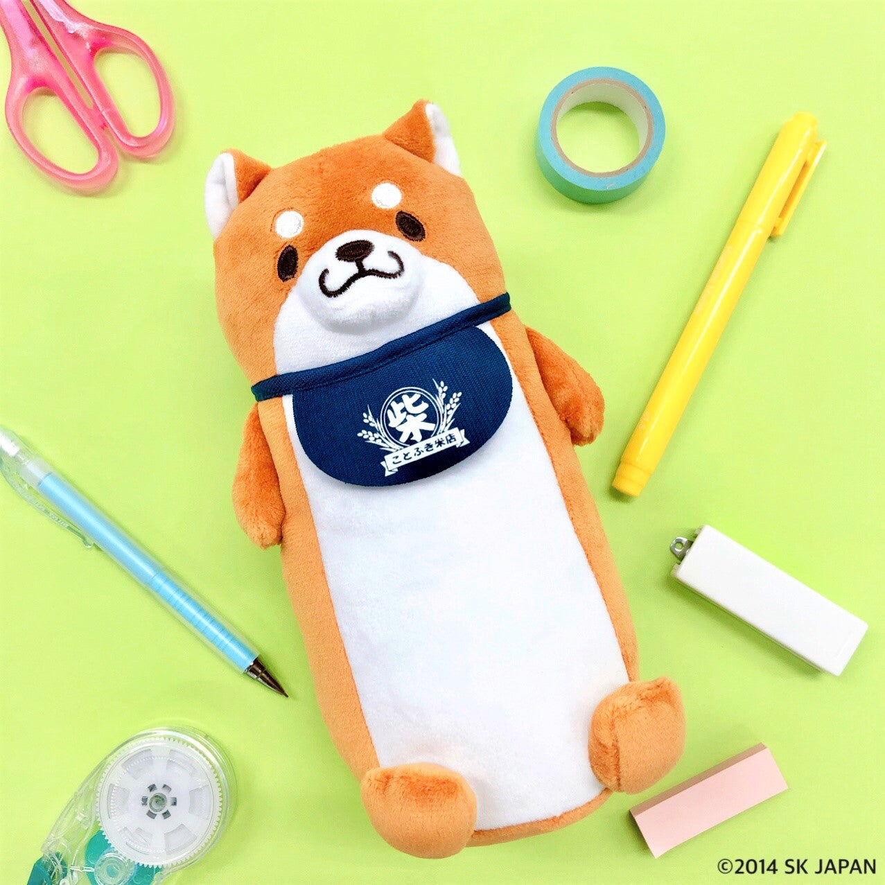 忠犬もちしば ぬいぐるみペンケース(スタンド・おかか)