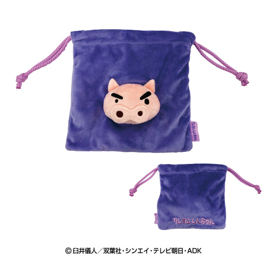 クレヨンしんちゃん  フェイスマスコット巾着（ぶりぶりざえもん）
