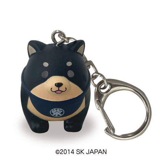 忠犬もちしば ソフビマスコットキーホルダー(ごま)