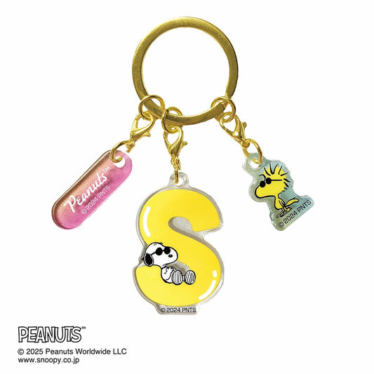 PEANUTS(ピーナッツ) イニシャル3連アクリルキーホルダー(S)