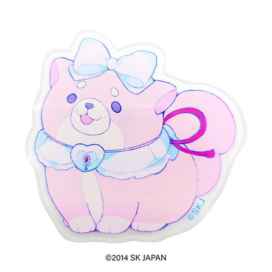 忠犬もちしば　クリエイターコラボ　アクリルバッジ　ペパーミント（さくら）