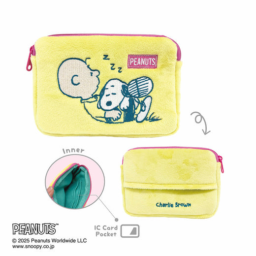 PEANUTS(ピーナッツ)　ミニティッシュポーチ付きパスケース2（チャーリー・ブラウン）