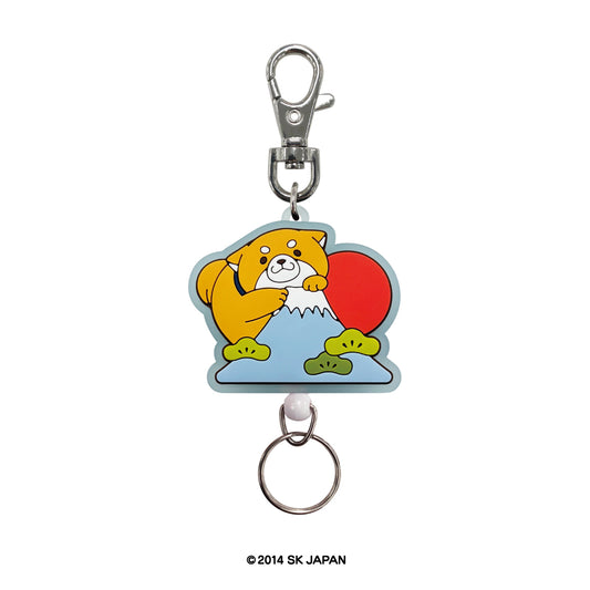忠犬もちしば ラバーリールキーホルダー(富士山)