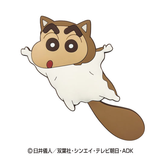 クレヨンしんちゃん　なりきりアニマル　ラバーマグネットフック（むささび）