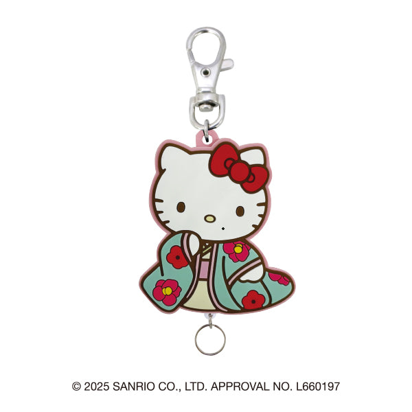 サンリオキャラクターズ　ラバーリールキーホルダー（ハローキティ・姫）