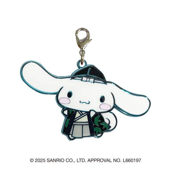 サンリオキャラクターズ　キラキラメタルチャーム（シナモロール・武将烏帽子）