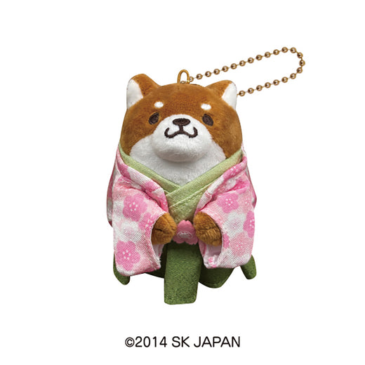 忠犬もちしば　ぬいぐるみボールチェーン　（おかか袴）