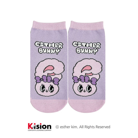 エスターバニー　アンクルソックス（ラベンダーバニー／フェイス）
