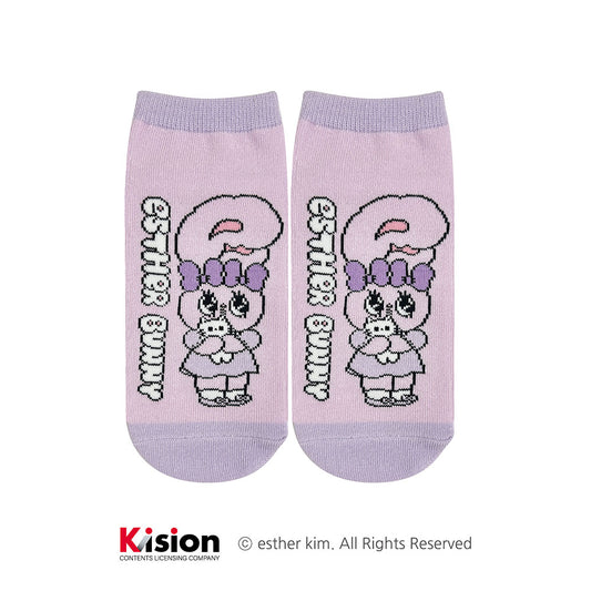 エスターバニー アンクルソックス(ラベンダーバニー/ミャオミャオ)
