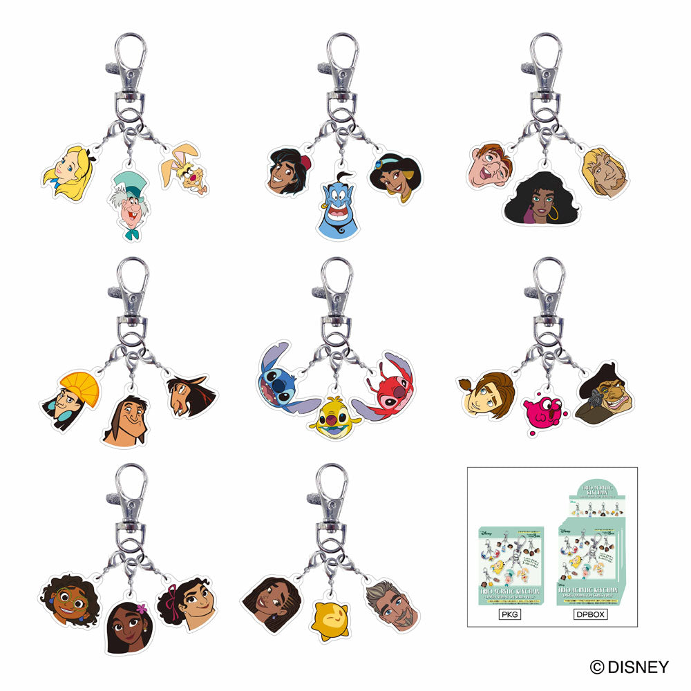 【5月発送】ディズニー　トリオアクリルキーホルダー　アニメーション2