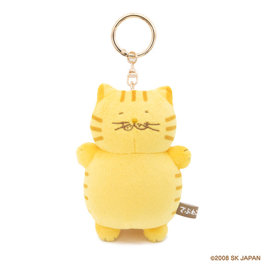 でぶねこ　ぬいぐるみキーリング（茶トラ）