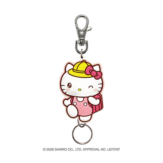 サンリオキャラクターズ　ゆめいろランドセル　ラバーリールキーホルダー（ハローキティ）