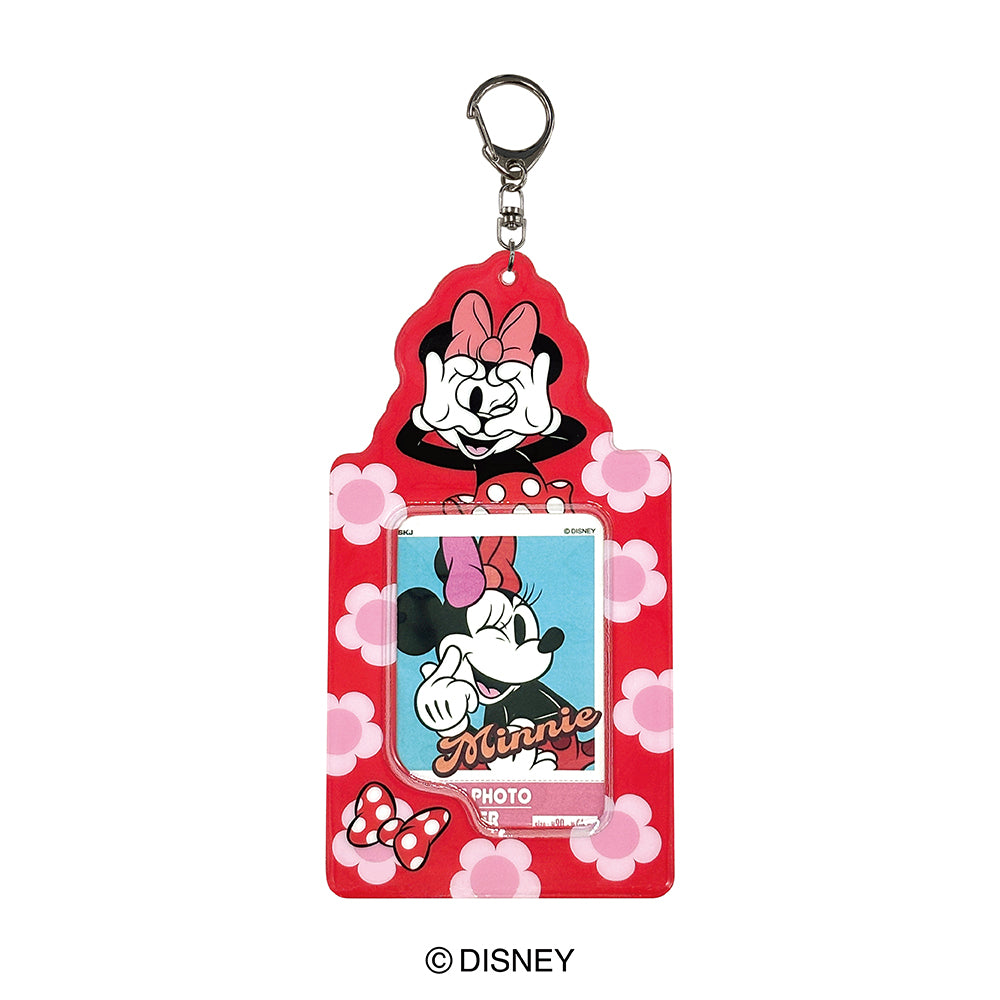 【10月発送】ディズニー　インスタントフォトキーホルダー（ミニー・マウス（フラワー））