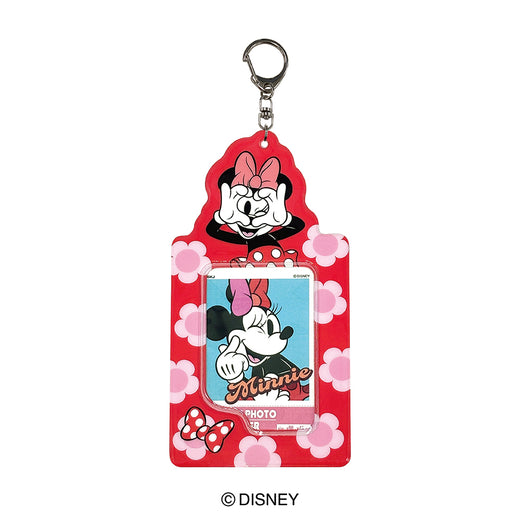 【10月発送】ディズニー　インスタントフォトキーホルダー（ミニー・マウス（フラワー））