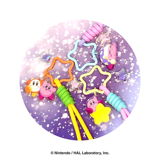 星のカービィ　ロープキーリングストラップ（カービィ（ワープスター））